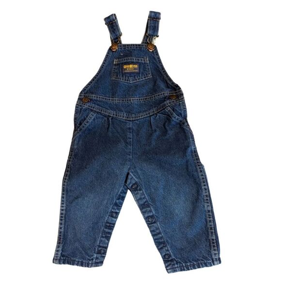 Oshkosh bgosh vintage girls blue denim overalls size‎ 24 months - Picture 1 of 9